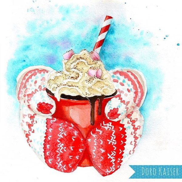 Зефирки акварель