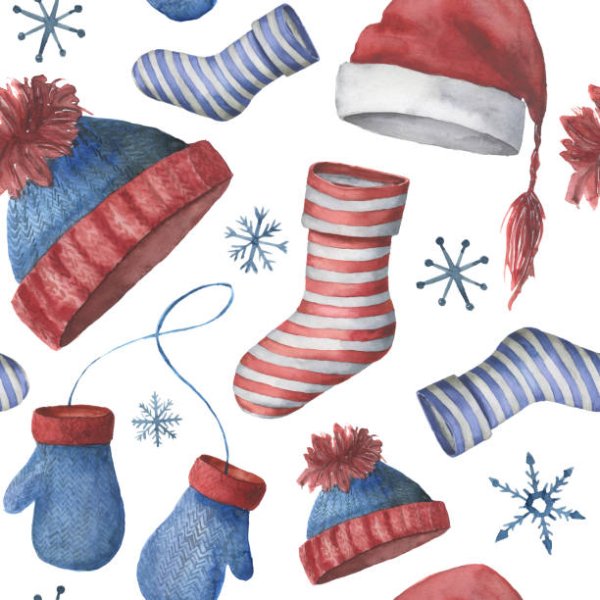 Варежка акварель