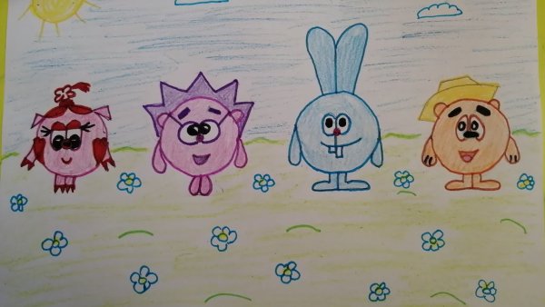 Смешарики в космосе рисунок