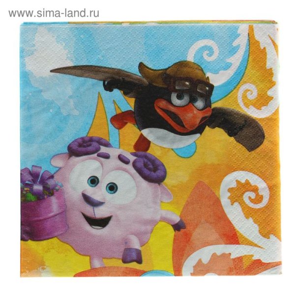 Салфетка Смешарики 33см 16шт
