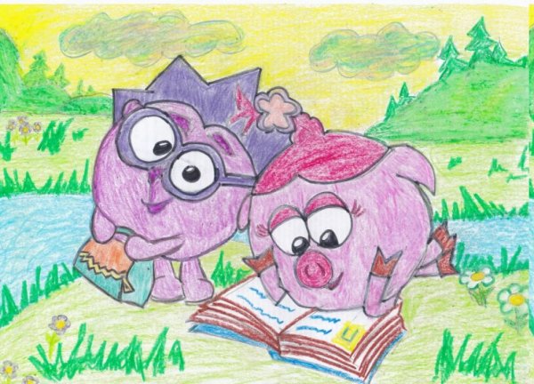 Детские рисунки Смешарики