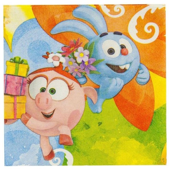 Салфетка Смешарики 33см 16шт