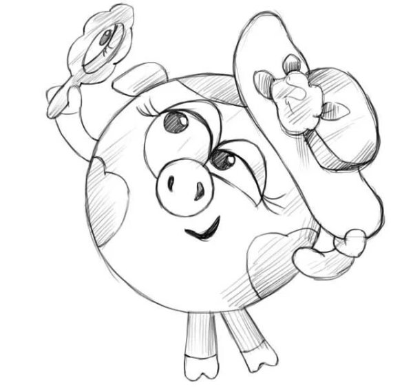 Смешарики раскраска Копатыч
