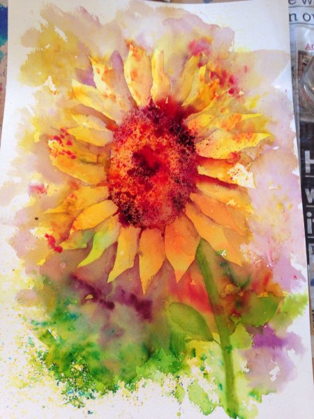 Акварель и гуашь смешанная техника