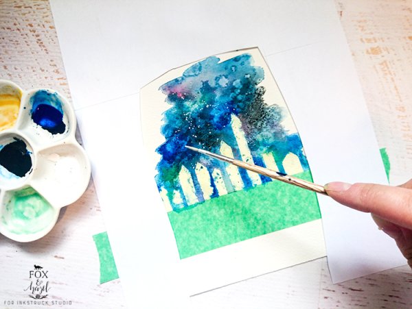 Гуашью на акварельной бумаге