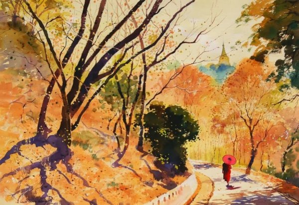 Мье вин онг Акварельные картины