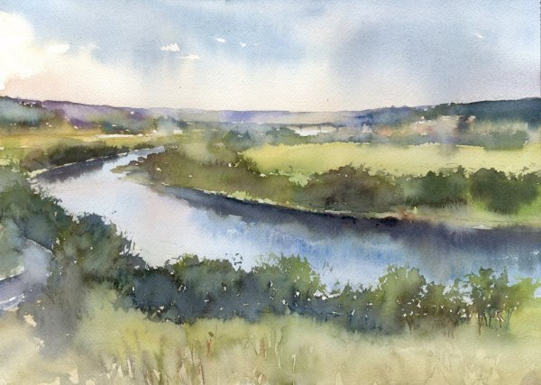 Тупоршин Владимир акварель Пущино