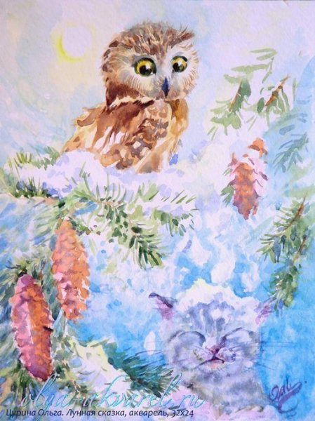 Ольга Цурина акварель картины