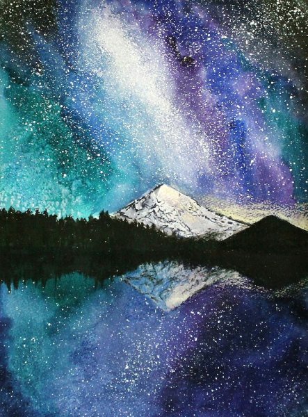 Космос акварелью