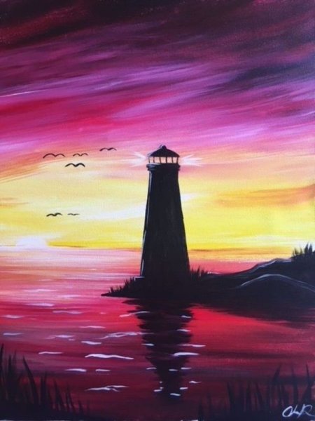 Маяк акрилом