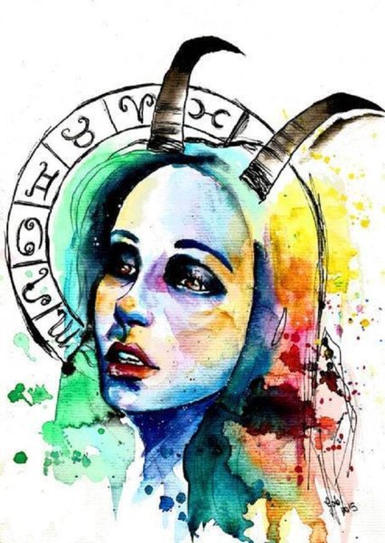 Зодиак акварель