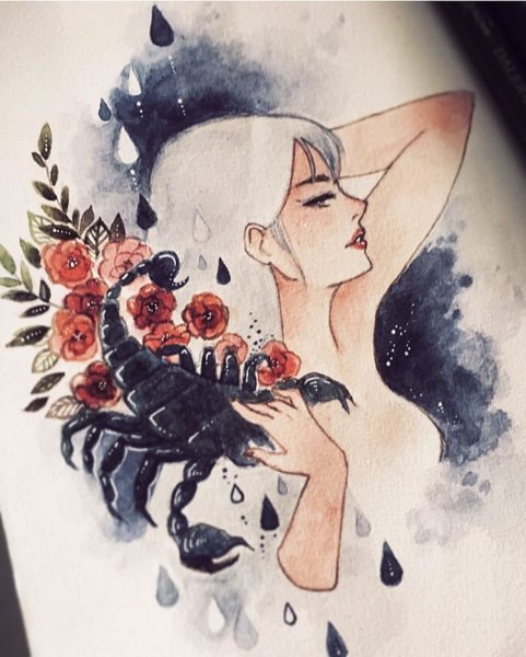 Скорпион знак зодиака арт