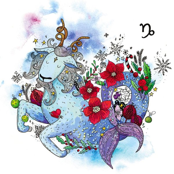 Козерог смешной рисунок