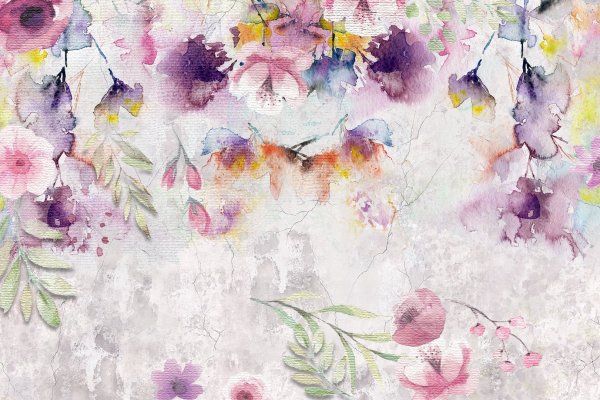 Акварельные цветы фон