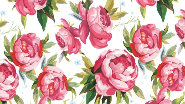 Цветы акварель