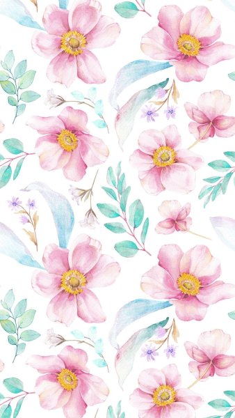 Акварельный фон с цветами