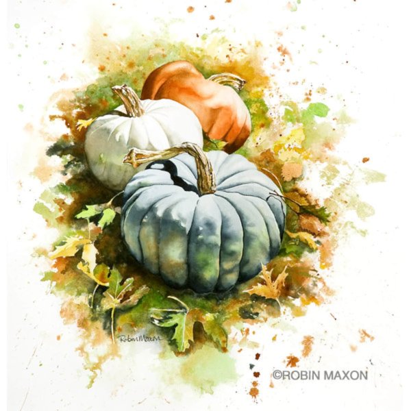 Тыква акварель Базанова