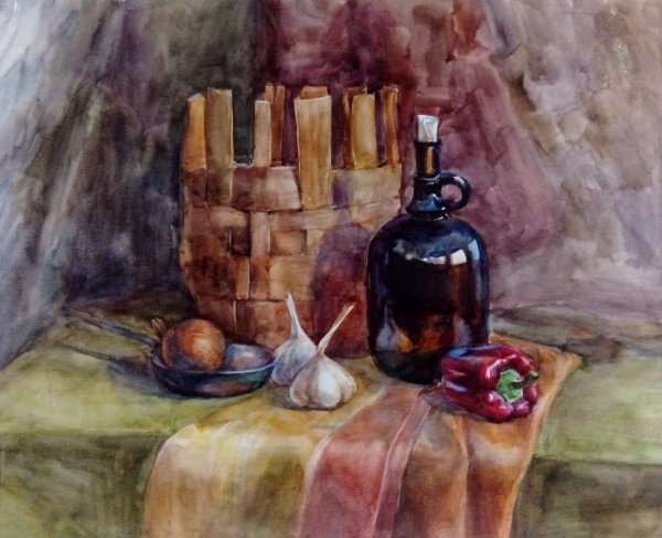 Академический рисунок натюрморт акварель