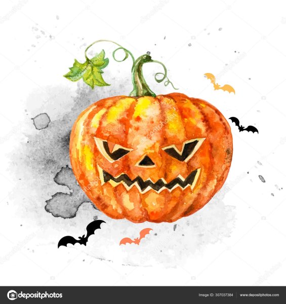 Скетч тыква Хэллоуин