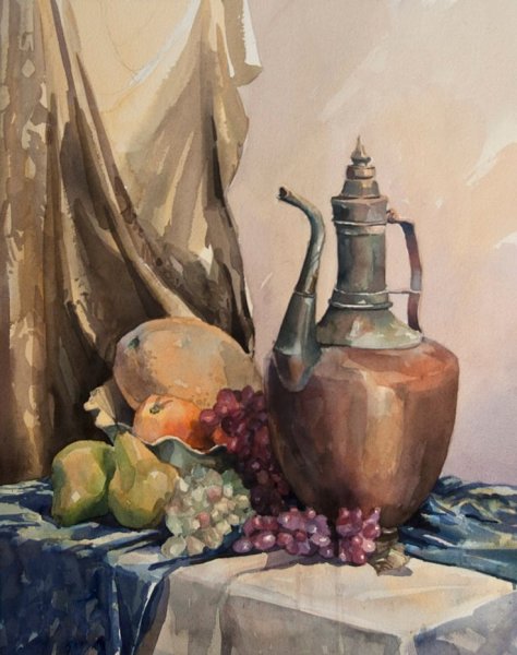 Akvarel рангтасвир натюрморт