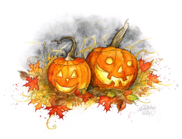 Helloween тыква Illustrator