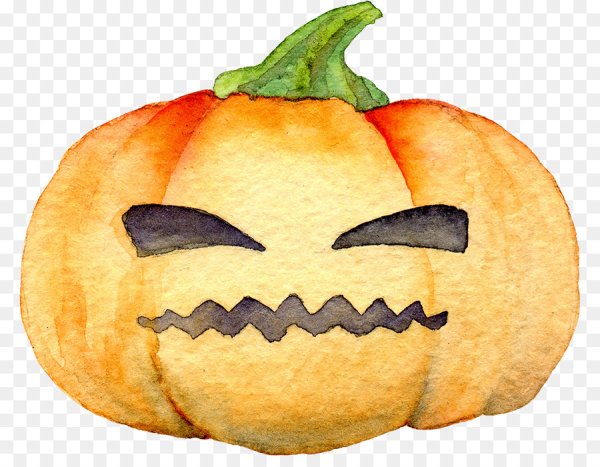 Хэллоуинская тыква акварелью