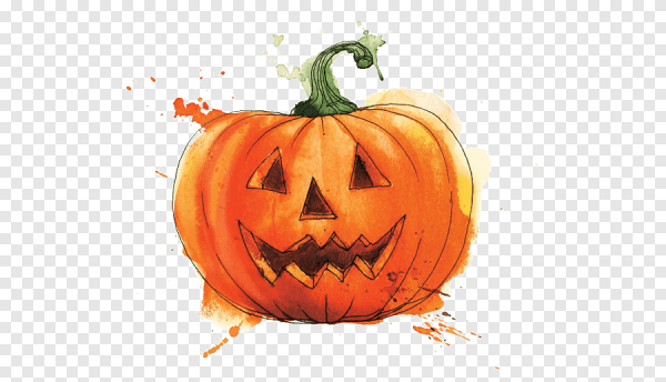 Хэллоуин акварель