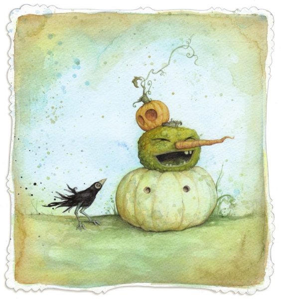 Шляпа ведьмы акварель