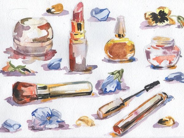 Акварельные Наброски предметов