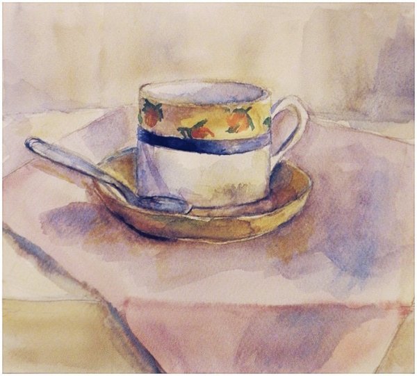 Бытовые предметы акварелью