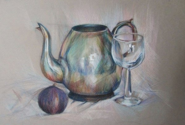 Натюрморт цветными карандашами