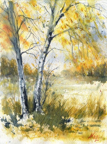 Марина Трушникова осенний пейзаж