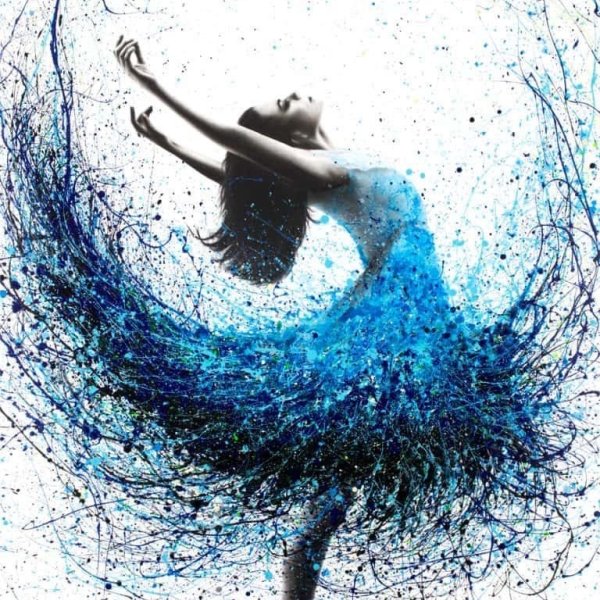 Танцор акварель