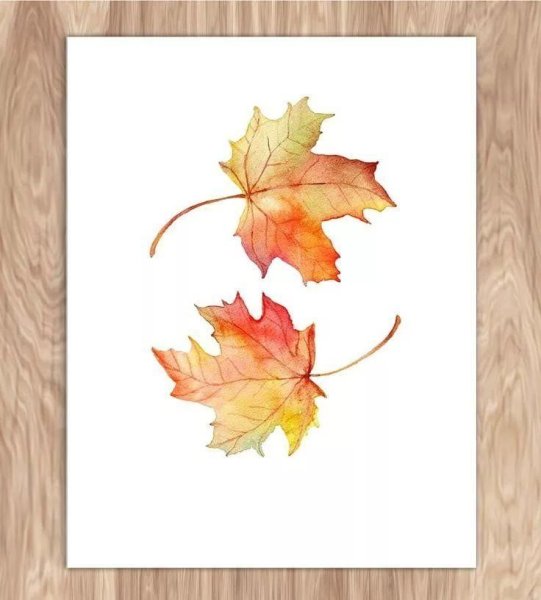 Рисование акварелью осенних листьев