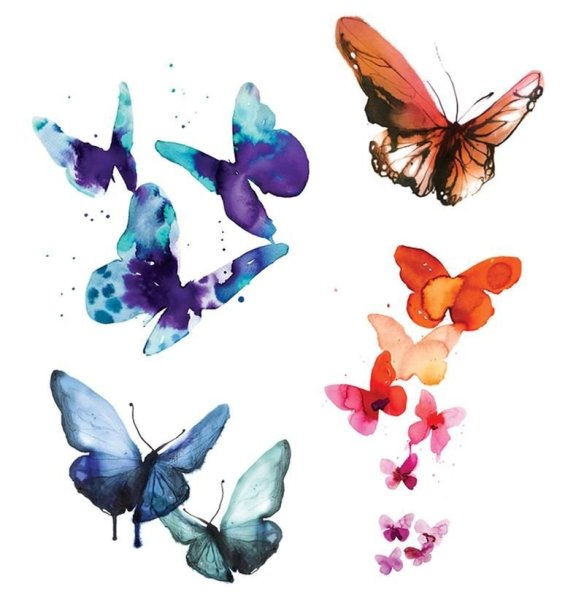 Акварельные бабочки