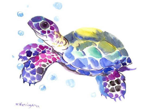 Черепаха акрилом