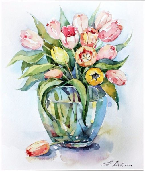 Векторные изображения ваза с цветами