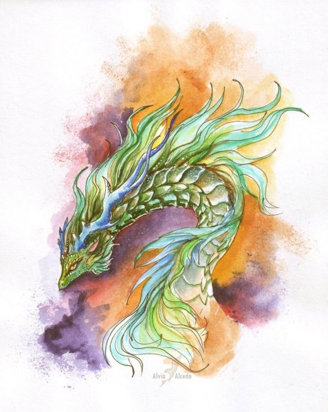 Китайский дракон акрилом