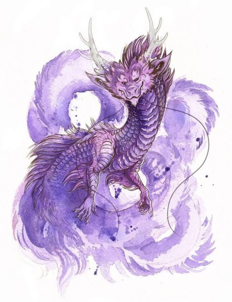 Китайская живопись гохуа дракон