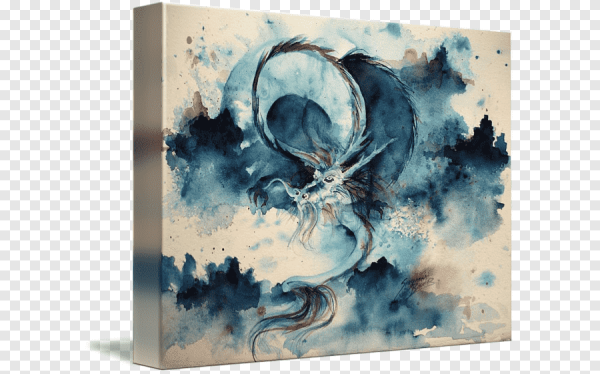 Дракон красками