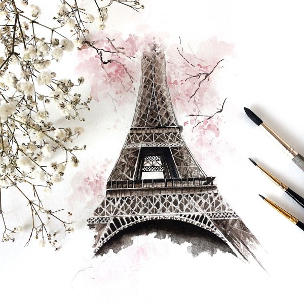 Весна в Париже вектор