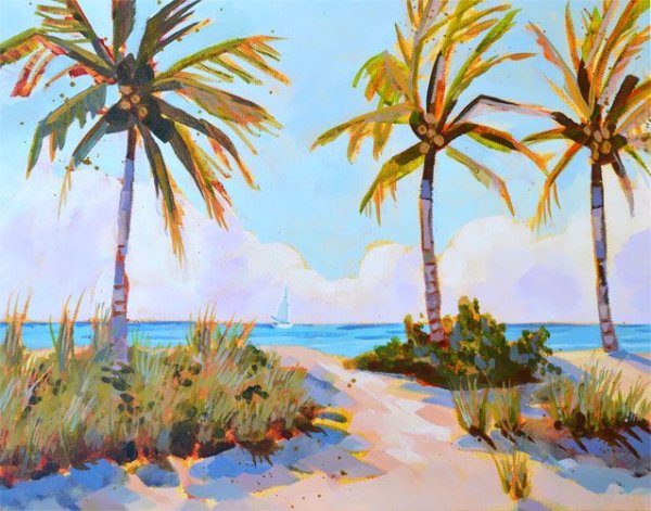 Три пальмы пейзаж