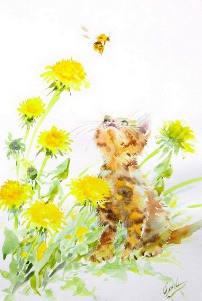 Ольга Цурина акварель картины