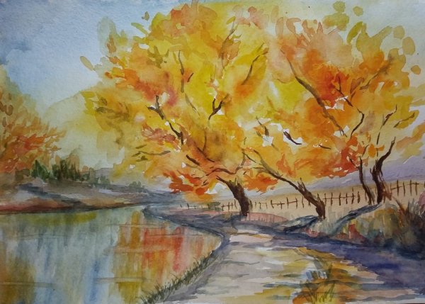 Марина Трушникова осенний пейзаж