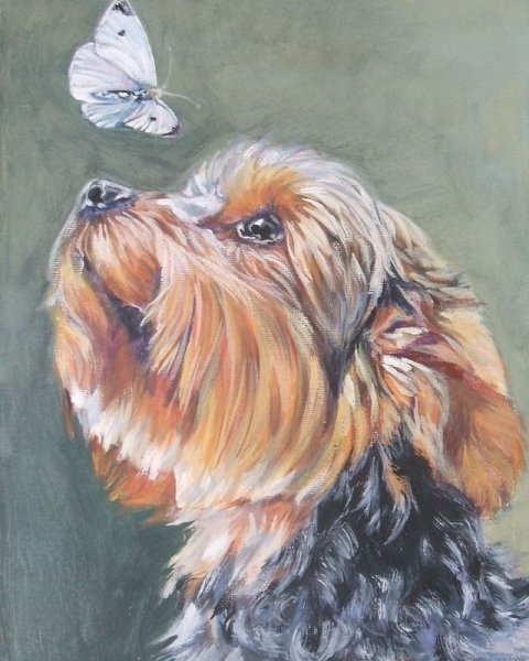 Йоркширский терьер красками
