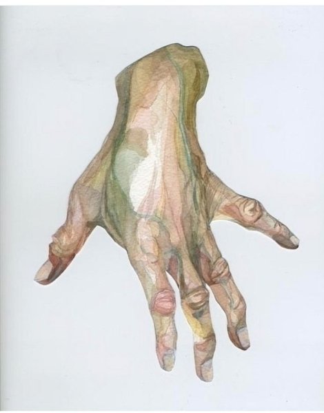 Руки гуашью