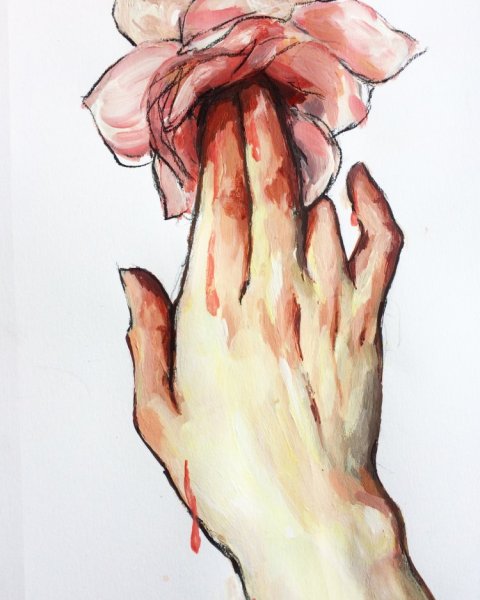 Руки акварелью