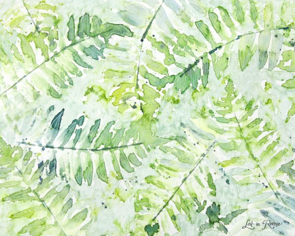Акварельный папоротник