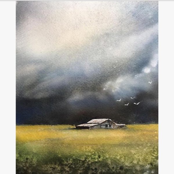 Атмосферные пейзажи акварелью