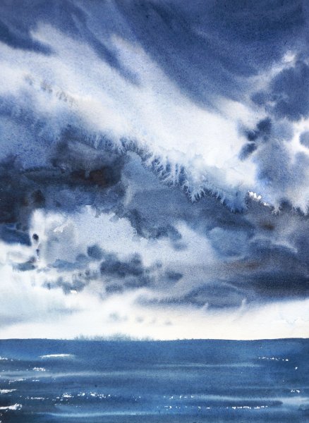 Облака акварелью